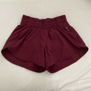Maroon Tracker Lululemon Shorts 4 Inch